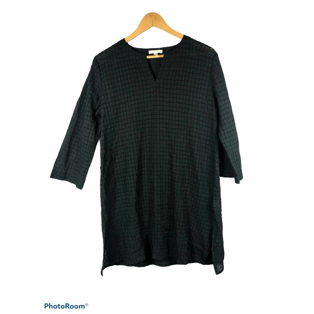 Eileen Fisher Y Neck Tunic Dress Size Small